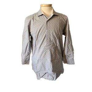 Robert Graham 16 x 32 Gray Check Button Front Dress Shirt